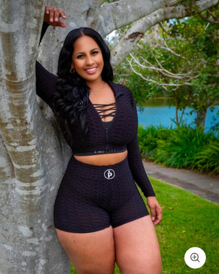 Black Light Active Booty Shorts for Women