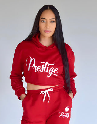 Red Ultra-light Cropped Hoodie