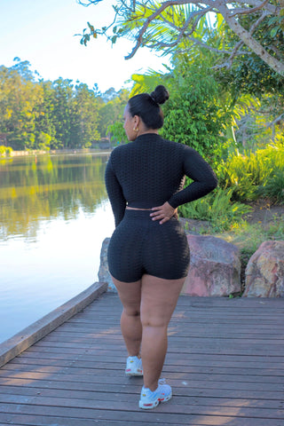 Light cropped zip-up jacket