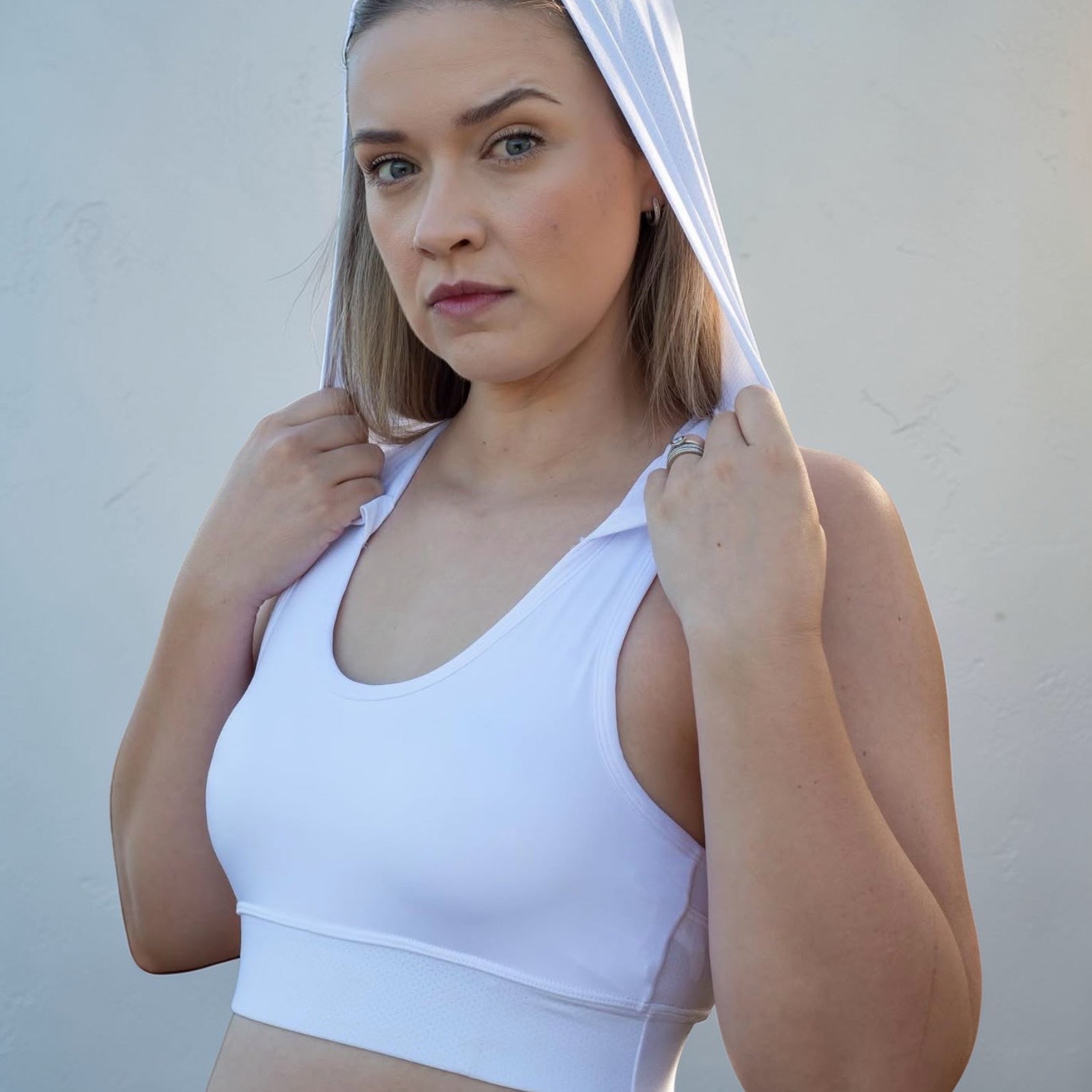Hood sports bra